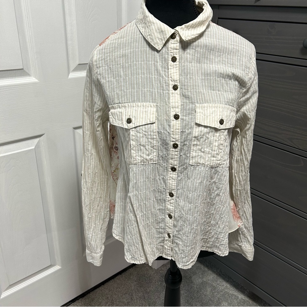 Free People Button Down Top
